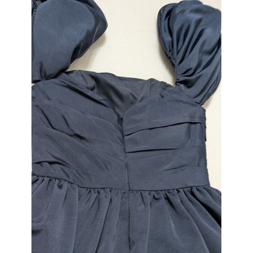 Jenny Yoo Regina Dress in Navy Blue, size 2 with detachable sleeves Formal Midi - Picture 15 of 16